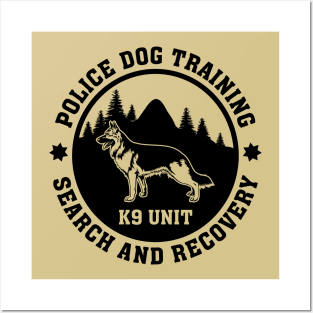 K9 Police Dog Training Posters and Art